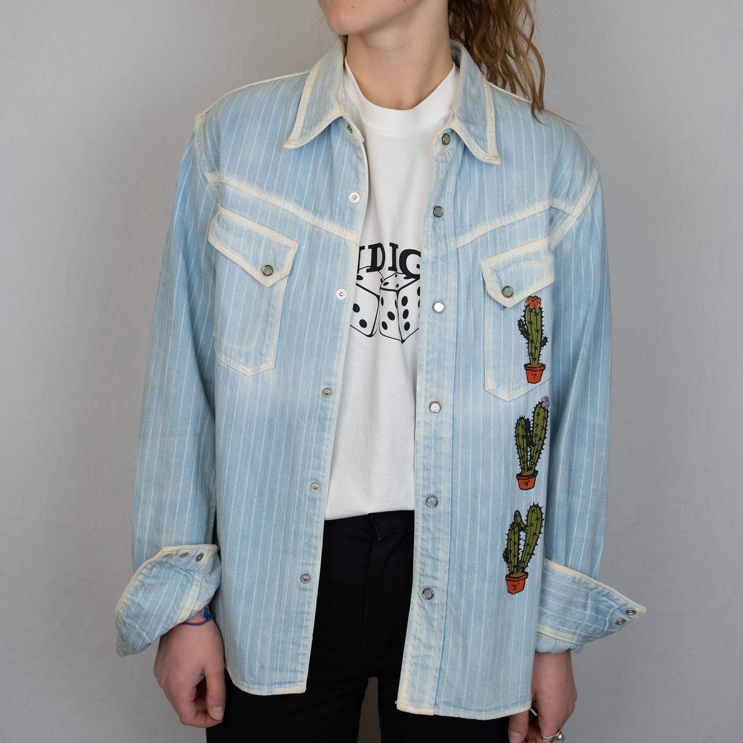 Vintage "Flat Head" Denim Hemd