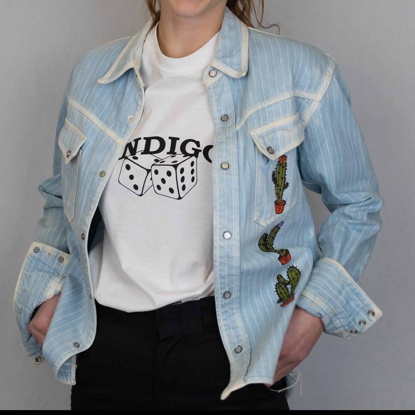 Vintage "Flat Head" Denim Hemd
